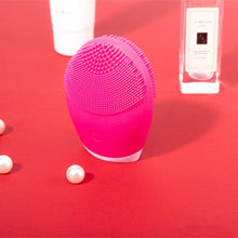 Load image into Gallery viewer, Facial Cleansing Brush Face Cleansing Brush Electric Facial Massager Silicone Brush Cleaner Sonic Vibration Deep Pore Cleaning