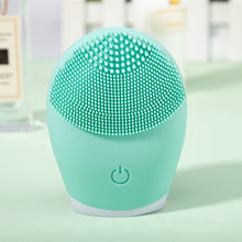 Load image into Gallery viewer, Facial Cleansing Brush Face Cleansing Brush Electric Facial Massager Silicone Brush Cleaner Sonic Vibration Deep Pore Cleaning