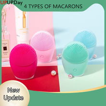 Load image into Gallery viewer, Facial Cleansing Brush Face Cleansing Brush Electric Facial Massager Silicone Brush Cleaner Sonic Vibration Deep Pore Cleaning