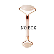 Load image into Gallery viewer, Face Massage Jade Roller Rose Quartz Natural Stone Crystal Slimmer Lift Wrinkle Double Chin Remover Beauty Care Slimming Tools
